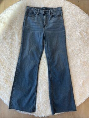 Calvin Klein Jeans Wide-Leg High-Rise Denim in Dark Blue
